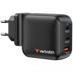 Verbatim Mini GaN vrgulaadija 100W 2xUSB-C PD/1x USB-A QC must 32230