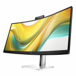 HP 534pm Series 5 Pro WQHD USB-C Curved Conferencing Monitor - 34 3440x1440 WQHD 400-nit AG, VA, USB-C(100W/15W)/HDMI/DisplayPort, 3x USB-A, speakers, 5MP webcam, RJ-45 LAN, height adjustable/tilt/swivel, 3 years (replaces E34m)