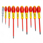 Stanley Schraubendreher-Set FatMax, 10-teilig (rot/gelb, Spannungsprfer)