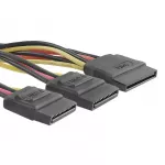 Qoltec SATA kaabeljagaja SATA emane | 2xSATA emane | 0,5m