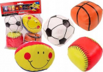 LEAN Toys Soft Sports Balls Basketball Rugby Football Baseball Set of 4.