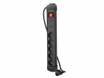 LANBERG sP1 3m 5x PL mustNote: The translation provided is based on the assumption that "listwa zasilajca" refers to a power supply cable. If the context is different, please provide more information