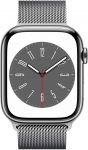 Apple Watch Series 8 Cellular 45mm Silver Stainless Steel/Silver Milanese