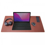 DESIRE2 Desk Mat Brown Vegan Leather 400x900mm