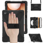 Just Must JM Rugged Case Grip Samsung Galaxy Tab A11+ jaoks, musta vrvi, koos rihmaga