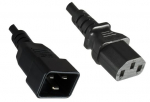 MicroConnect PowerCord C13-C20 10A 1m Black IEC 60320-C13 to C20, Black.