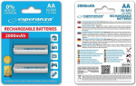 Esperanza Rechargeable White AA / R6 2000mAh 2 pack