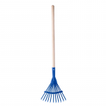 Woody 91886 Wooden / Metal Garden tool - lawn rake (100cm) for kids 3+ years Blue