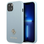 GUESS GUHCP13MPS4MB iPhone 13 / 14 / 15 6.1" niebieski / sinine kvakott Saffiano 4G vike metallist logo