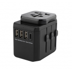 MicroConnect World Travel Adapter, 3 USB A ports and 1 USB-C port, with