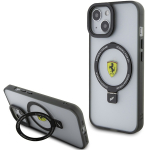 FERRARI FEHMP15SUSCAK iPhone 15 / 14 / 13 6.1" tarny/must hardcase Ring Stand 2023 Collection MagSafe