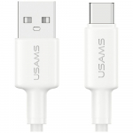 USAMS Kabel U90 3A USB-A do USB-C valge