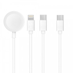 Kaabel 3in1 Type C Lightning / Typ C / Apple Watch 3W 2A C3169, 1,2 m, valge