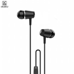 iKaku KSC-136 Sanjiao In-Ear muusika- ja kneheadset, 3,5 mm pistik, 1,2 m juhe mikrofoniga ja juhtsidaga, must