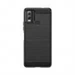 Hurtel Karbonkatte silikoontomukaitse Nokia C22 jaoks - must