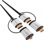 Omega Kaabel + adapterid HDMI 1,5 m (43865)