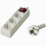 PremiumCord PP3K-05 pikendusjuhe 5 m 3 voolu pistikupesaga Valge