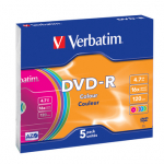 Verbatim DVD-R 16x 4.7GB 5P Slim vrviline 43557