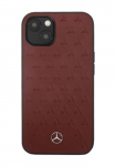 Mercedes-Benz Kvakate nahast thtede mustriga punane, iPhone 13 Mini jaoks, MEHCP13SPSQRE