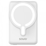 Savio BA-13 power bank 10000 mAh traadita laadimine Valge