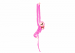 LEAN Toys Plush Monkey with Baby Mascot, pink, 70 cm