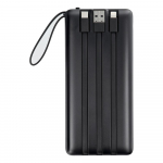 VEGER powerbank 20000 mAh sisemiste kaablitega Micro USB / Type C / Lightning C20 (W2047 / W2059) must