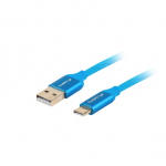 LANBERG USB Type-C to USB Type-A 2.0 kabel, 1.8 m, sinine, QC 3.0 Premium, CA-USBO-22CU-0018-PL | USB Type-C to USB Type-A