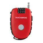 Rockbros 32420981001 sisetstega kaabliga jalgrattalukk - punane