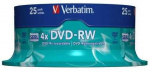 Verbatim DVD-RW 4,7 GB 25-ne pakett