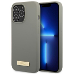 GUESS GUHMP13XSPLG iPhone 13 Pro Max 6,7" sari/halli kva korpus Silikoonist Logo Plate MagSafe