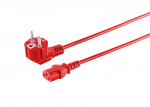 MicroConnect Power Cord Schuko Angled - C13 3m Red MicroConnect Power