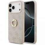 GUESS Katte 4G Ring Stand iPhone'ile 17 Pro Max roosa