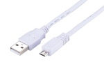 LinkIT USB 2.0, A - Micro B, 5m, valge valge juhe ja valge