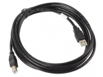 LANBERG uSB 2.0 AM-BM kaabel, 3m, must
