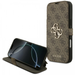 GUESS Etui iPhone'ile 17 Pro Max, 4G Metal Logo, pruun