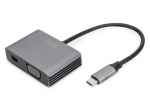 Digitus USB-C 4K 2-in-1 Mini DisplayPort + VGA graafikadapter