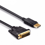 RoGer DPDVI18 DisplayPort DVI kabel 1,8m / DVI-I 24+5 (Dual Link)