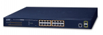 Planet IPv6/IPv4, 16-Port Managed 802.3at POE+ Gigabit Ethernet