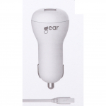 Gear Laadija 12V 1xUSB 1A Valge MicroUSB kaabel 1m