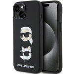 Karl Lagerfeld KLHCP15MSDHKCNK iPhone 15 Plus / 14 Plus 6.7" tarny/must Silikoonist Karl AND Choupette pea