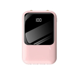 Riff RR-H726 vlisteapat (Power Bank) 10W 10000mAh integreeritud kaablitega USB-C / Lightning / Micro USB / USB-A Roosa