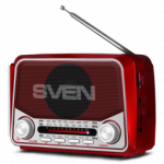 SVEN Skarunis SRP-150 FM, AM, SW Raadio Bluetooth Punane