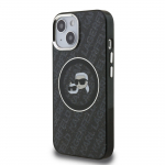 Karl Lagerfeld IML K AND CH Korduv Logo MagSafe Kate iPhone'i 15 jaoks / must