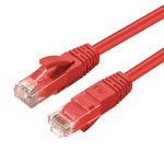 MicroConnect CAT6A UTP 0.15m Red LSZH