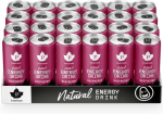 Puhdistamo Natural Energy Drink Raspberry Strong, 330 ml, 24-pack