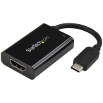 StarTech.com USB-C to HDMI 2.0 adapter koos toitejaotusega 4K 60Hz USB Type-C to HDMI ekraanvideokonverter 60W PD lbipsu laadimisport Thunderbolt 3 hilduv must