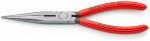 Knipex Flachrundzange mit Schneide 26 11 200, Storchschnabelzange (rot/blau, gezahnte Greifflchen, Lnge 200mm)