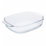 Glass baking dish rectangular Borosilicate Glass 38x25,5x7cm | 3.8L