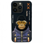 NIMMY case COOL AND CUTE 2.0 Monkey for IPHONE 15 Pro Max black