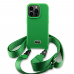 Lacoste Ikoniline Petit Pique Risti Tmblusega Logokott iPhone'i 15 Pro jaoks, roheline